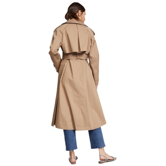 NWT Vince Dark Khaki Belted Trench Coat - Picture 4 of 10